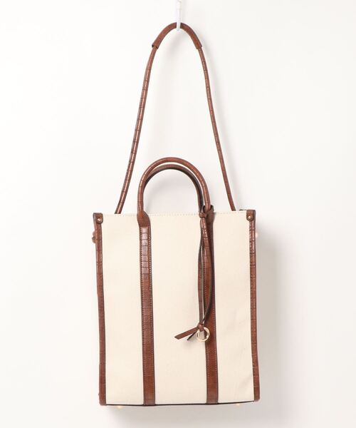 N.（N. Natural Beauty Basic）（エヌエヌナチュラルビューティーベーシック）の「マルチＷＡＹキャンバススクエアトートバッグ（トートバッグ・レディース・ブラック系その他/ブラウン系その他・ﾌﾘ-）」の2枚目の写真