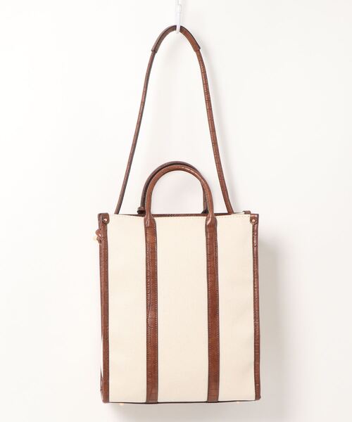 N.（N. Natural Beauty Basic）（エヌエヌナチュラルビューティーベーシック）の「マルチＷＡＹキャンバススクエアトートバッグ（トートバッグ・レディース・ブラック系その他/ブラウン系その他・ﾌﾘ-）」の3枚目の写真