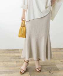 F by ROSSO | F by ROSSO　リネン混マーメイドスカート(スカート)