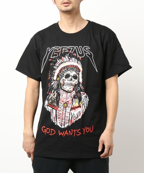 ROCK STE(ロクステ)の「Yeezus イーザス 半袖Tシャツ(Tシャツ/カットソー・メンズ・ホワイト/ブラック/ブラック系その他2/ホワイト系その他4/ブラック系その他3・M/L/XL)」の4枚目の写真