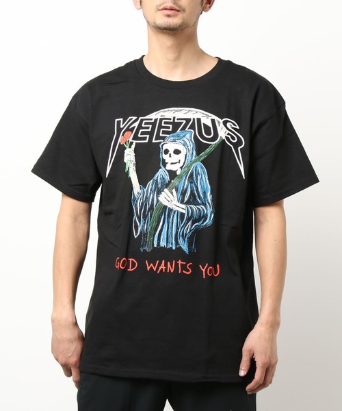 ROCK STE(ロクステ)の「Yeezus イーザス 半袖Tシャツ(Tシャツ/カットソー・メンズ・ホワイト/ブラック/ブラック系その他2/ホワイト系その他4/ブラック系その他3・M/L/XL)」の5枚目の写真