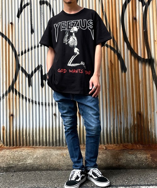 ROCK STE(ロクステ)の「Yeezus イーザス 半袖Tシャツ(Tシャツ/カットソー・メンズ・ホワイト/ブラック/ブラック系その他2/ホワイト系その他4/ブラック系その他3・M/L/XL)」の20枚目の写真
