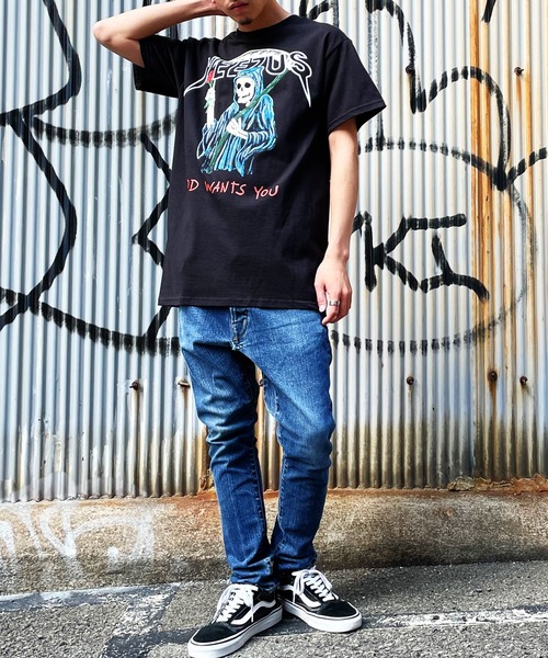 ROCK STE(ロクステ)の「Yeezus イーザス 半袖Tシャツ(Tシャツ/カットソー・メンズ・ホワイト/ブラック/ブラック系その他2/ホワイト系その他4/ブラック系その他3・M/L/XL)」の22枚目の写真