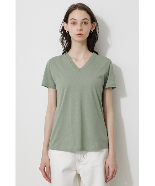 PLAGE★Basic short sleeve top★ベーシック ショートスリーブ AZUL by moussy（アズールバイマウジー）の「BASIC SHORT SLEEVE