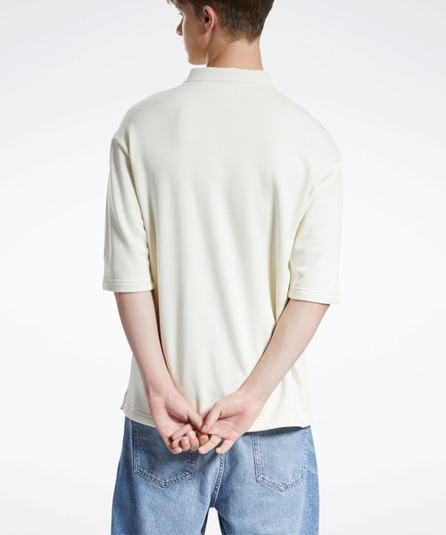 Reebok（リーボック）の「クラシックス ポロ シャツ / Classics Polo Shirt（ポロシャツ・メンズ・ブラック/オフホワイト・X-LARGE/SMALL/MEDIUM/X-SMALL/XX-LARGE/LARGE）」の7枚目の写真