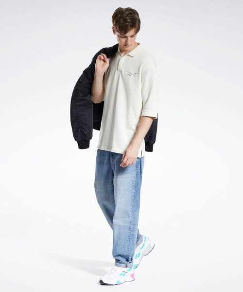 Reebok（リーボック）の「クラシックス ポロ シャツ / Classics Polo Shirt（ポロシャツ・メンズ・ブラック/オフホワイト・X-LARGE/SMALL/MEDIUM/X-SMALL/XX-LARGE/LARGE）」の10枚目の写真