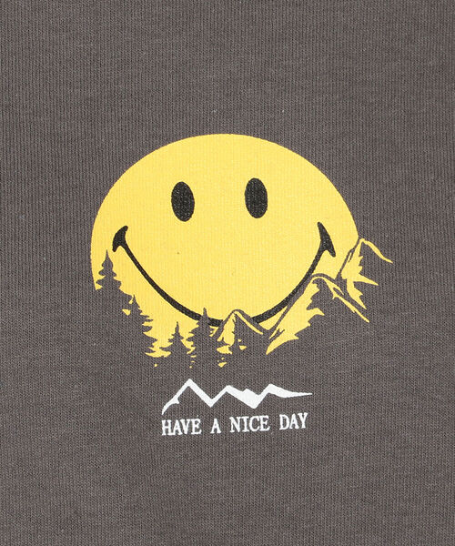 MANASTASH(マナスタッシュ)の「MANASTASH/マナスタッシュ Ws MOON SMILE TEE FOR BEAVER 別注ムーンスマイルT(Tシャツ/カットソー・レディース・ホワイト/チャコール・MEDIUM)」の6枚目の写真
