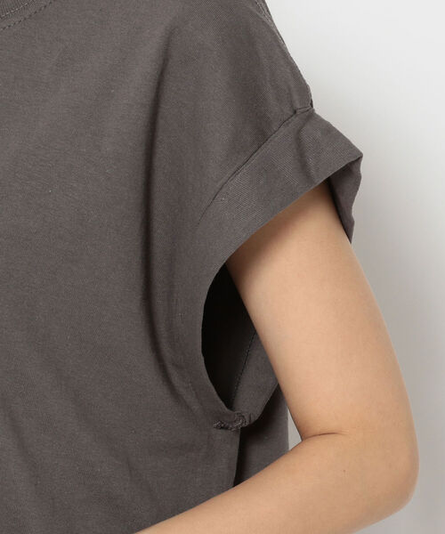 MANASTASH(マナスタッシュ)の「MANASTASH/マナスタッシュ Ws MOON SMILE TEE FOR BEAVER 別注ムーンスマイルT(Tシャツ/カットソー・レディース・ホワイト/チャコール・MEDIUM)」の7枚目の写真