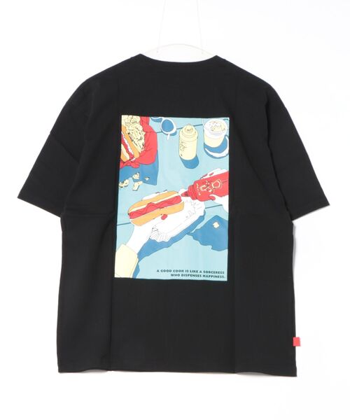 Naked Rust and other POEMS(ネイキッドラストアンドアザーポエムス)の「【69】【it】【Naked Rust and other POEMS】food illustration backprint S/S tee(Tシャツ/カットソー・メンズ・ホワイト/ブラック/ベージュ・LARGE/MEDIUM)」の5枚目の写真
