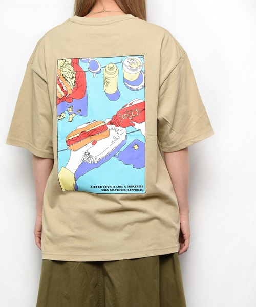 Naked Rust and other POEMS(ネイキッドラストアンドアザーポエムス)の「【69】【it】【Naked Rust and other POEMS】food illustration backprint S/S tee(Tシャツ/カットソー・メンズ・ホワイト/ブラック/ベージュ・LARGE/MEDIUM)」の18枚目の写真