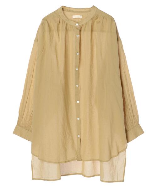 earth music&ecology（アースミュージックアンドエコロジー）の「ボイルギャザーチュニック ＊（Tシャツ/カットソー・レディース・ピンク/ブラック/オフホワイト/ベージュ/イエロー/ミント・FREE）」の10枚目の写真