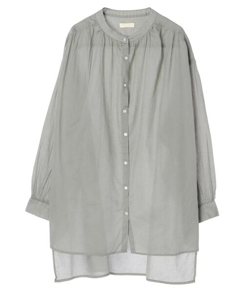 earth music&ecology（アースミュージックアンドエコロジー）の「ボイルギャザーチュニック ＊（Tシャツ/カットソー・レディース・ピンク/ブラック/オフホワイト/ベージュ/イエロー/ミント・FREE）」の11枚目の写真