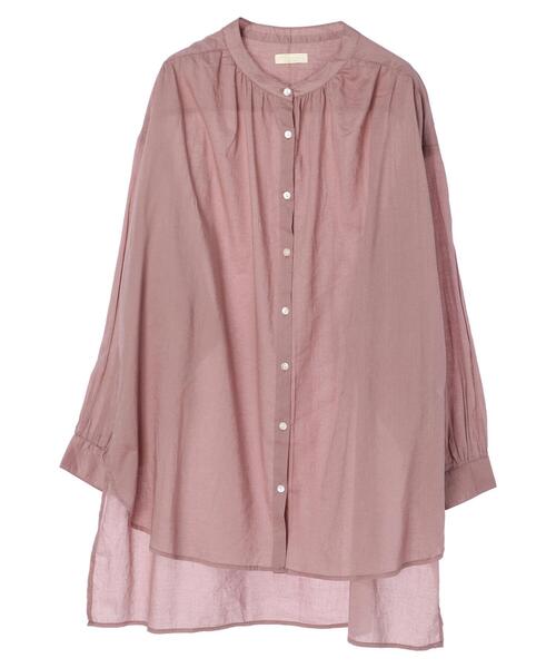 earth music&ecology（アースミュージックアンドエコロジー）の「ボイルギャザーチュニック ＊（Tシャツ/カットソー・レディース・ピンク/ブラック/オフホワイト/ベージュ/イエロー/ミント・FREE）」の14枚目の写真