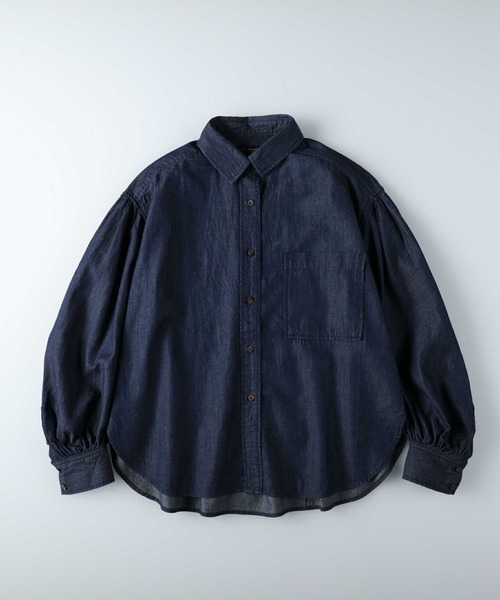 RAG MACHINE（ラグマシーン）の「【RAG MACHINE】クォータースリーブシャツ（シャツ/ブラウス・レディース・ダークインディゴブルー/ネイビー・L/M）」の20枚目の写真