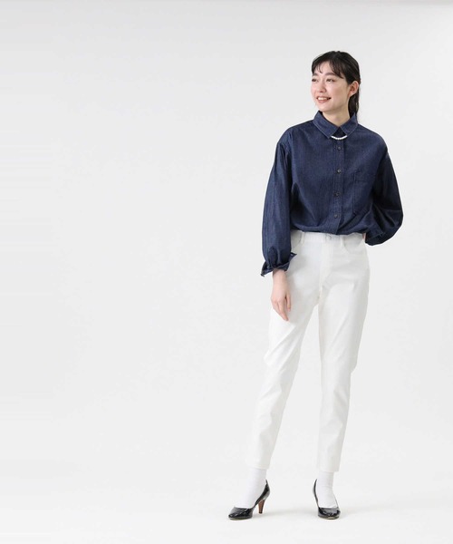 RAG MACHINE（ラグマシーン）の「【RAG MACHINE】クォータースリーブシャツ（シャツ/ブラウス・レディース・ダークインディゴブルー/ネイビー・L/M）」の17枚目の写真