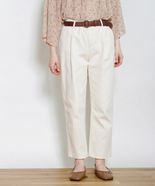 Crisp yours(クリスプユアーズ)の「アンクルテーパードパンツ(その他パンツ・レディース・ブラック/アイボリー・FREE)」の12枚目の写真