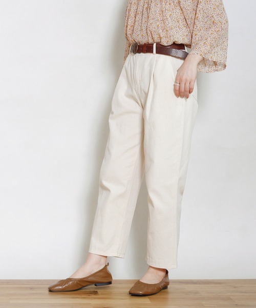 Crisp yours(クリスプユアーズ)の「アンクルテーパードパンツ(その他パンツ・レディース・ブラック/アイボリー・FREE)」の13枚目の写真