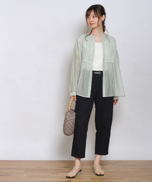 Crisp yours(クリスプユアーズ)の「アンクルテーパードパンツ(その他パンツ・レディース・ブラック/アイボリー・FREE)」の15枚目の写真