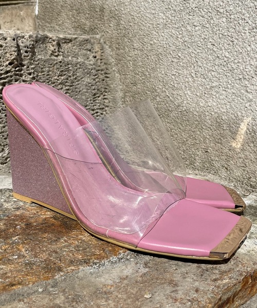 SPIRALGIRL（スパイラルガール）の「クリアウェッジサンダル（サンダル・レディース・ベージュ/オフホワイト/ピンク・MEDIUM/LARGE）」の15枚目の写真