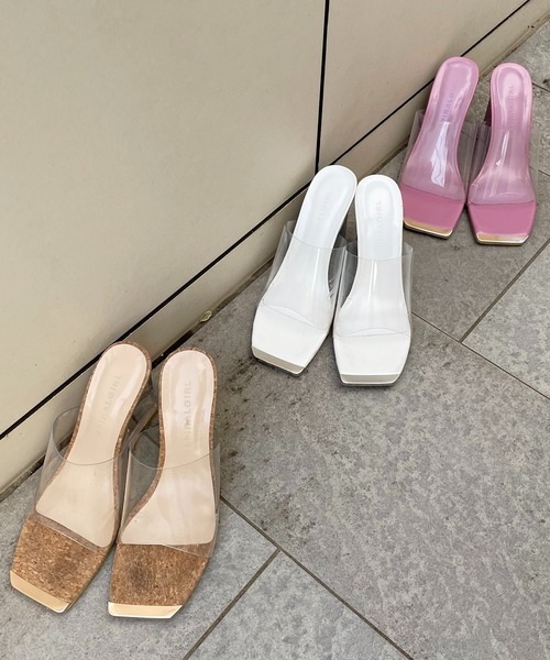 SPIRALGIRL（スパイラルガール）の「クリアウェッジサンダル（サンダル・レディース・ベージュ/オフホワイト/ピンク・MEDIUM/LARGE）」の11枚目の写真