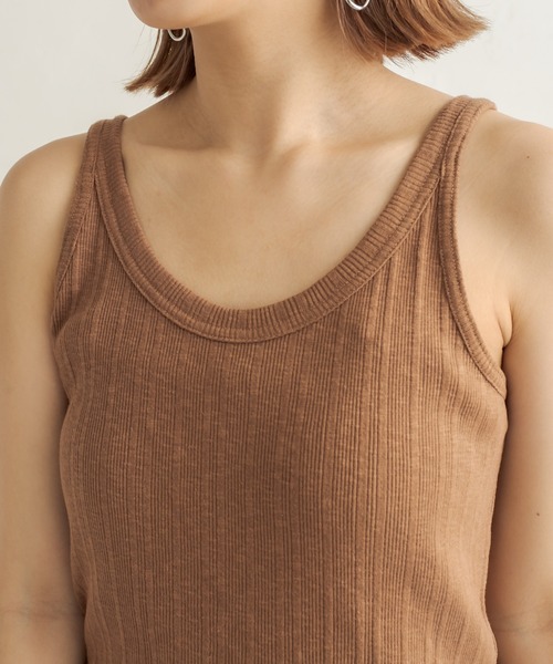 CAPRICIEUX LE'MAGE（カプリシューレマージュ）の「ランダムリブタンク（Tシャツ/カットソー・レディース・ホワイト/チャコールグレー/ブラック/キャメル・FREE）」の18枚目の写真