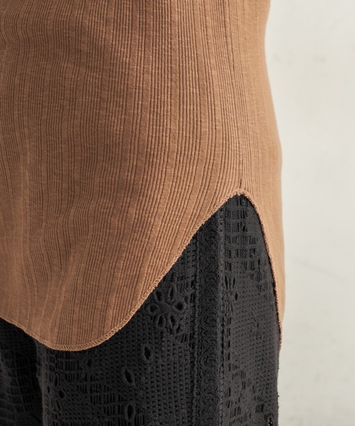 CAPRICIEUX LE'MAGE（カプリシューレマージュ）の「ランダムリブタンク（Tシャツ/カットソー・レディース・ホワイト/チャコールグレー/ブラック/キャメル・FREE）」の20枚目の写真