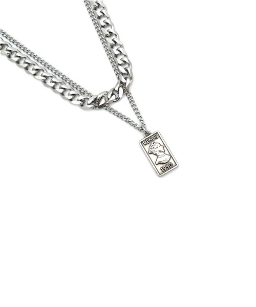 LA VORAGINE（ラ ヴォラジネ）の「ユニセックス　ステンレスダブルネックレス（ネックレス・レディース・その他5・FREE）」の3枚目の写真