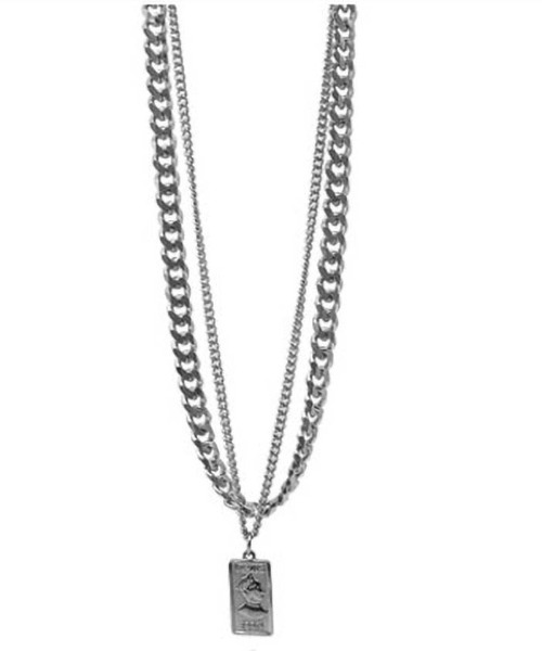 LA VORAGINE（ラ ヴォラジネ）の「ユニセックス　ステンレスダブルネックレス（ネックレス・レディース・その他5・FREE）」の6枚目の写真