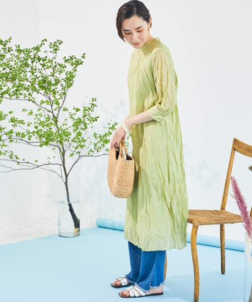 Web限定 ワッシャー無地ワンピース ワンピース Doux Doux ワンピース Archives ドゥアルシーヴ のファッション