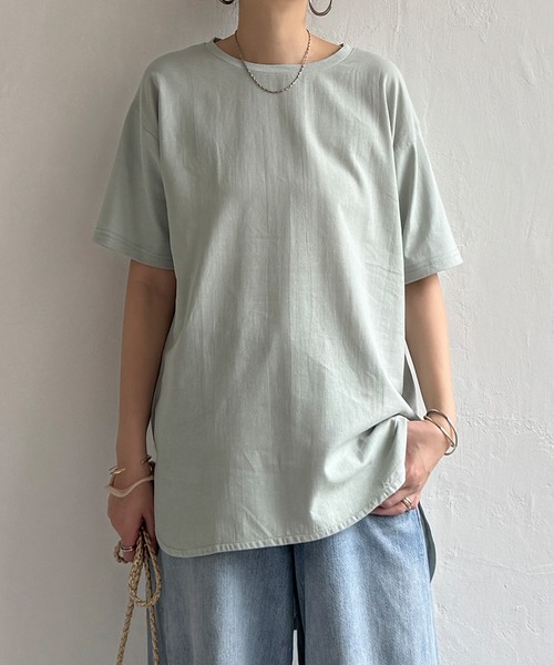 LBC（エルビーシー）の「布帛切り替えTee（Tシャツ/カットソー・レディース・チャコールグレー/ミント/ホワイト・L/M）」の3枚目の写真