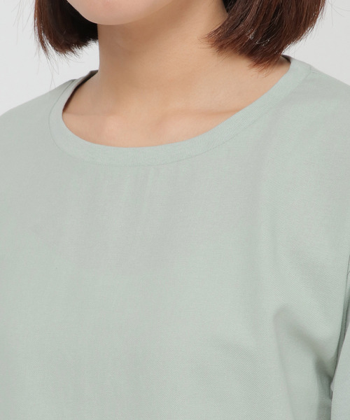 LBC（エルビーシー）の「布帛切り替えTee（Tシャツ/カットソー・レディース・チャコールグレー/ミント/ホワイト・L/M）」の9枚目の写真