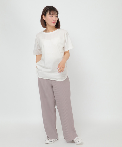 LBC（エルビーシー）の「布帛切り替えTee（Tシャツ/カットソー・レディース・チャコールグレー/ミント/ホワイト・L/M）」の12枚目の写真