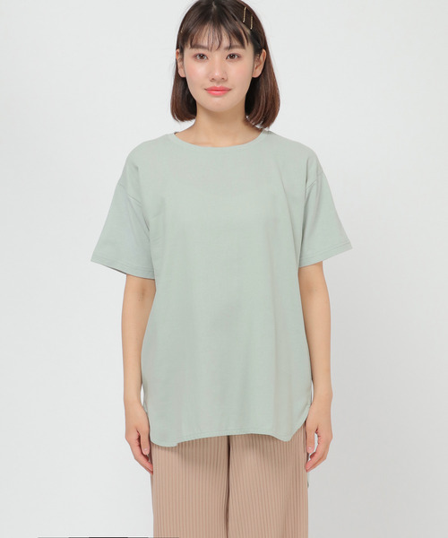 LBC（エルビーシー）の「布帛切り替えTee（Tシャツ/カットソー・レディース・チャコールグレー/ミント/ホワイト・L/M）」の4枚目の写真