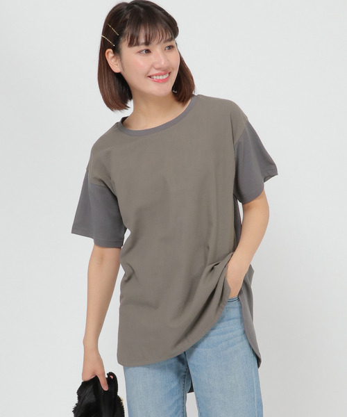 LBC（エルビーシー）の「布帛切り替えTee（Tシャツ/カットソー・レディース・チャコールグレー/ミント/ホワイト・L/M）」の16枚目の写真
