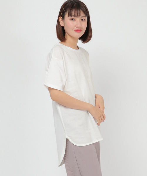 LBC（エルビーシー）の「布帛切り替えTee（Tシャツ/カットソー・レディース・チャコールグレー/ミント/ホワイト・L/M）」の15枚目の写真