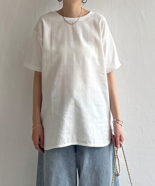 LBC（エルビーシー）の「布帛切り替えTee（Tシャツ/カットソー・レディース・チャコールグレー/ミント/ホワイト・L/M）」の20枚目の写真