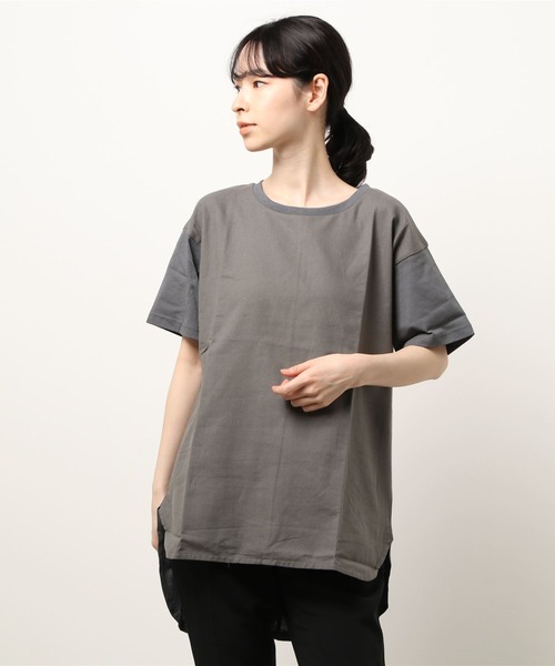 LBC（エルビーシー）の「布帛切り替えTee（Tシャツ/カットソー・レディース・チャコールグレー/ミント/ホワイト・L/M）」の18枚目の写真