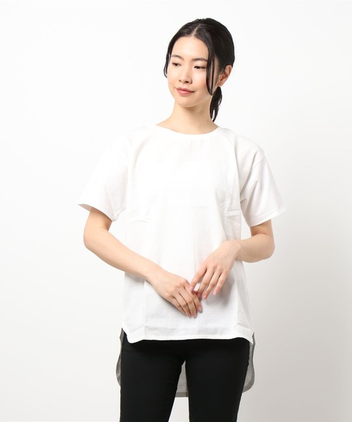 LBC（エルビーシー）の「布帛切り替えTee（Tシャツ/カットソー・レディース・チャコールグレー/ミント/ホワイト・L/M）」の22枚目の写真