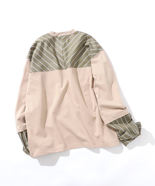 no.(ナンバー)の「【no.】SWITCH SHIRT CUTSAW 【ZOZOTOWN限定】ブランド別注カラーあり(Tシャツ/カットソー・メンズ・ブルー/ベージュ/ホワイト/ブラック・1/2)」の1枚目の写真