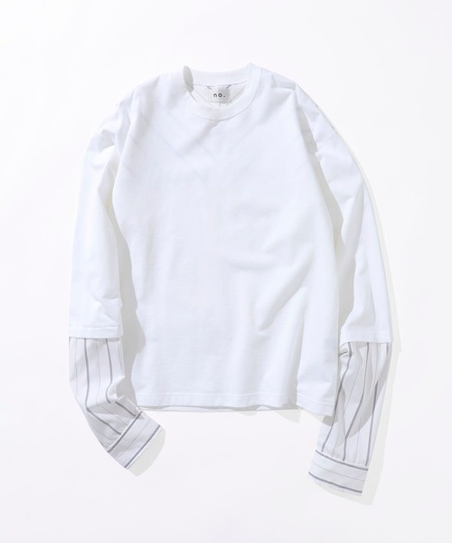 no.(ナンバー)の「【no.】SWITCH SHIRT CUTSAW 【ZOZOTOWN限定】ブランド別注カラーあり(Tシャツ/カットソー・メンズ・ブルー/ベージュ/ホワイト/ブラック・1/2)」の2枚目の写真