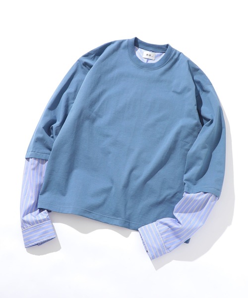 no.(ナンバー)の「【no.】SWITCH SHIRT CUTSAW 【ZOZOTOWN限定】ブランド別注カラーあり(Tシャツ/カットソー・メンズ・ブルー/ベージュ/ホワイト/ブラック・1/2)」の4枚目の写真