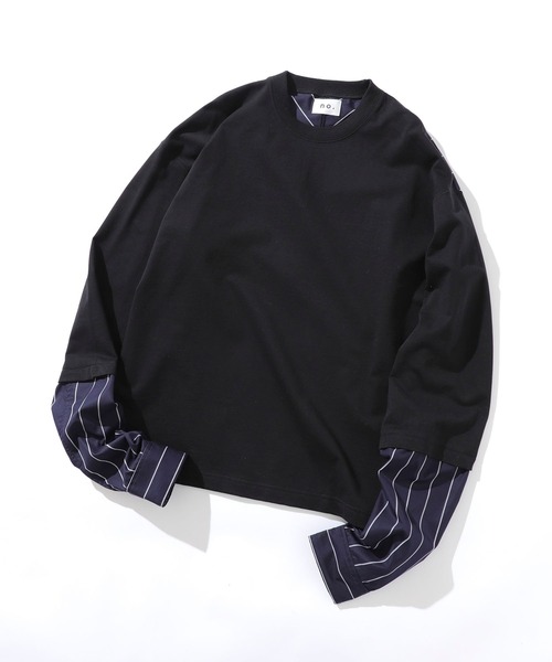 no.(ナンバー)の「【no.】SWITCH SHIRT CUTSAW 【ZOZOTOWN限定】ブランド別注カラーあり(Tシャツ/カットソー・メンズ・ブルー/ベージュ/ホワイト/ブラック・1/2)」の3枚目の写真