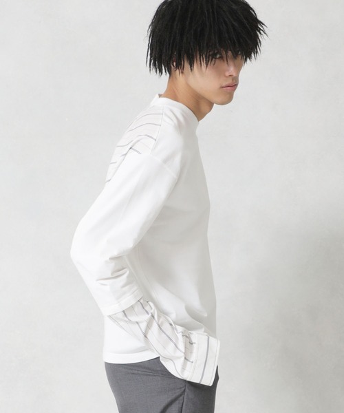 no.(ナンバー)の「【no.】SWITCH SHIRT CUTSAW 【ZOZOTOWN限定】ブランド別注カラーあり(Tシャツ/カットソー・メンズ・ブルー/ベージュ/ホワイト/ブラック・1/2)」の6枚目の写真