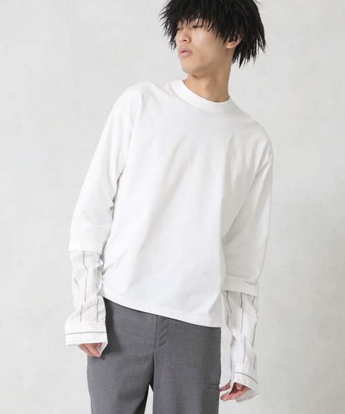 no.(ナンバー)の「【no.】SWITCH SHIRT CUTSAW 【ZOZOTOWN限定】ブランド別注カラーあり(Tシャツ/カットソー・メンズ・ブルー/ベージュ/ホワイト/ブラック・1/2)」の7枚目の写真