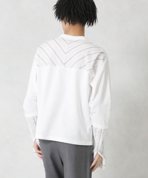 no.(ナンバー)の「【no.】SWITCH SHIRT CUTSAW 【ZOZOTOWN限定】ブランド別注カラーあり(Tシャツ/カットソー・メンズ・ブルー/ベージュ/ホワイト/ブラック・1/2)」の8枚目の写真