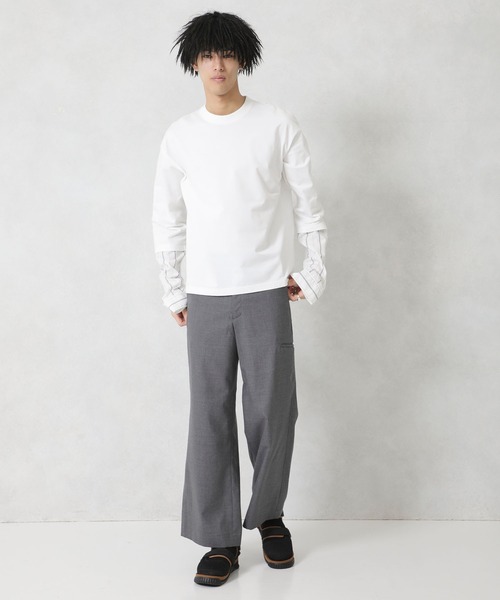 no.(ナンバー)の「【no.】SWITCH SHIRT CUTSAW 【ZOZOTOWN限定】ブランド別注カラーあり(Tシャツ/カットソー・メンズ・ブルー/ベージュ/ホワイト/ブラック・1/2)」の9枚目の写真