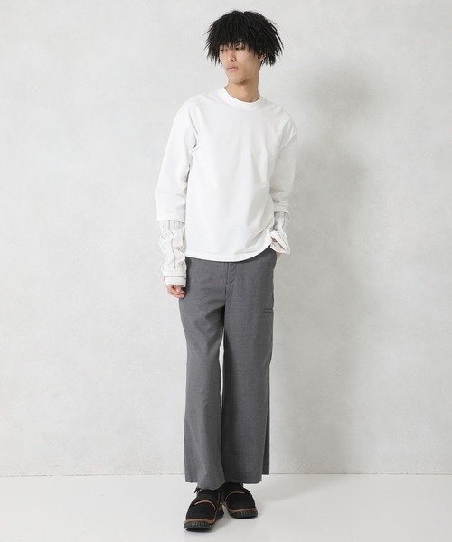 no.(ナンバー)の「【no.】SWITCH SHIRT CUTSAW 【ZOZOTOWN限定】ブランド別注カラーあり(Tシャツ/カットソー・メンズ・ブルー/ベージュ/ホワイト/ブラック・1/2)」の10枚目の写真