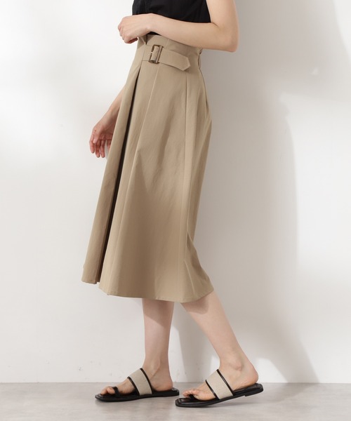 N.(N. Natural Beauty Basic)(エヌエヌナチュラルビューティーベーシック)の「◆バックル付セミフレアスカート(スカート・レディース・ベージュ/ネイビー/グリーン/オレンジ・MEDIUM)」の12枚目の写真