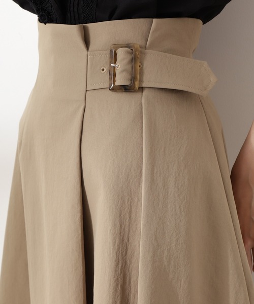 N.(N. Natural Beauty Basic)(エヌエヌナチュラルビューティーベーシック)の「◆バックル付セミフレアスカート(スカート・レディース・ベージュ/ネイビー/グリーン/オレンジ・MEDIUM)」の10枚目の写真