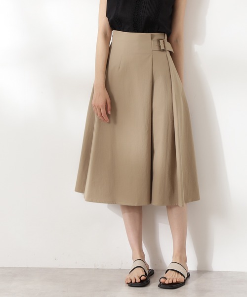 N.(N. Natural Beauty Basic)(エヌエヌナチュラルビューティーベーシック)の「◆バックル付セミフレアスカート(スカート・レディース・ベージュ/ネイビー/グリーン/オレンジ・MEDIUM)」の19枚目の写真